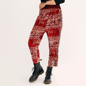 Free People Velvet Printed Harem Pants